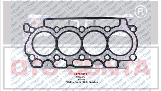 OTOCONTA 41706011 Silindir Kapak Contasi Celik P206-P307-P107-P207-307-C1-C2-C3(I-Ii-Iii)-Xsara-208-Ds3 Dv4td/Dv4c(1.4 Hdi 8v) Fiesta-Fusion 1.4tdci Duratorq (7 Delik) Kalinlik:(1.65mm)  ####